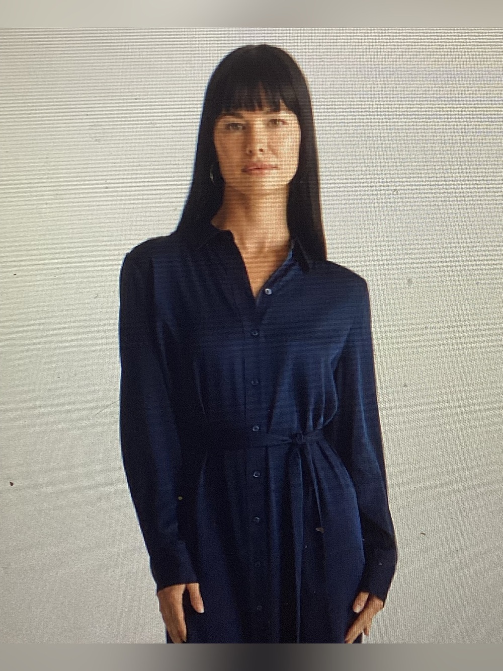 Quince Navy Shirt Dress with Branded Neck Label - Open to offers